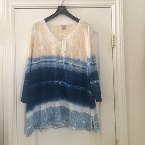 Plus-size (size 4) Chico's Tie-dyed tunic